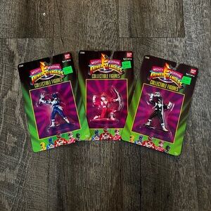 Power Rangers Blue, Red, Black Vintage 1993 MIGHTY MORPHIN‎ POWER RANGERS Bandai